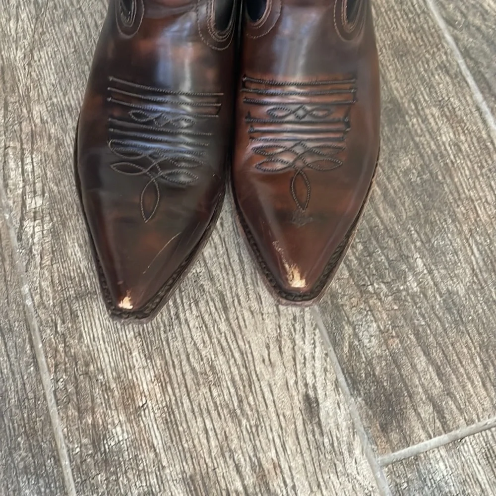 Buffalo David Bitton Brown Leather Western Cowboy Boots - Picture 11 of 16